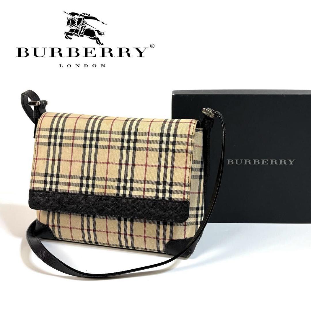 【美品】BURBERRY ノバチェック ショルダーバッグ 元箱付き