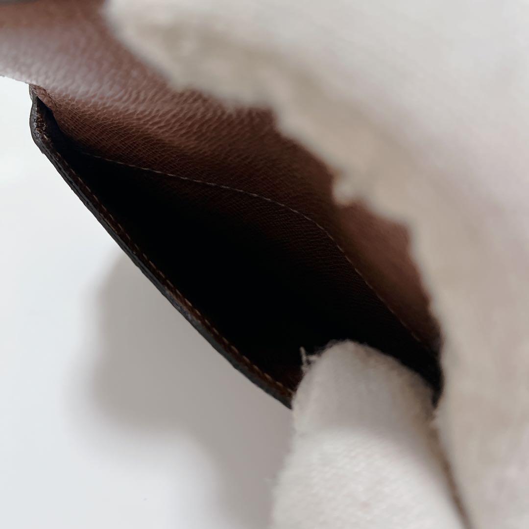 美品 ルイヴィトン ポルトモネ シリング モノグラム ケース ブラウン