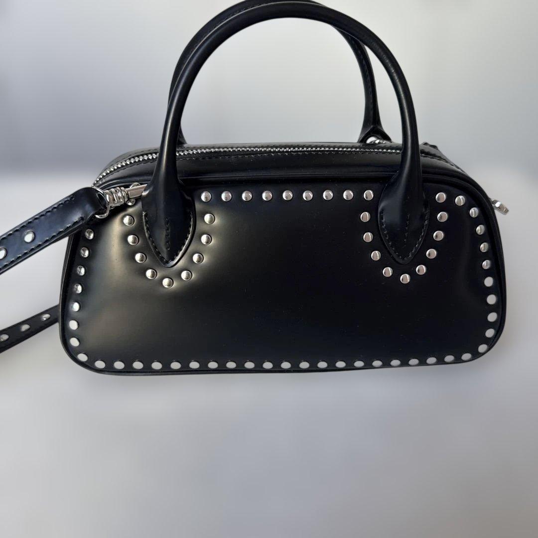 コムデギャルソン　スタッズディテール トップハンドルバッグ