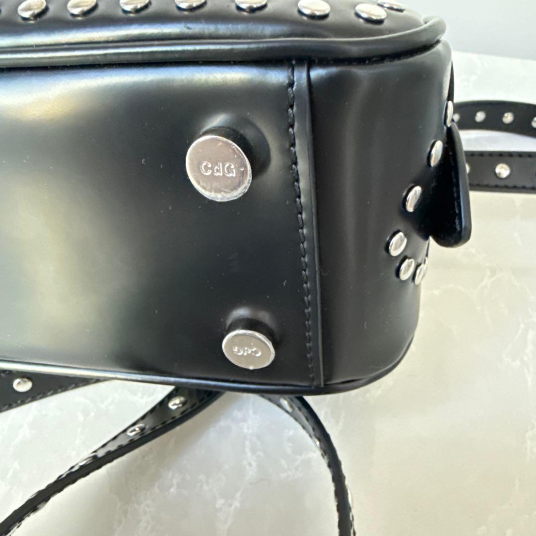 コムデギャルソン　スタッズディテール トップハンドルバッグ