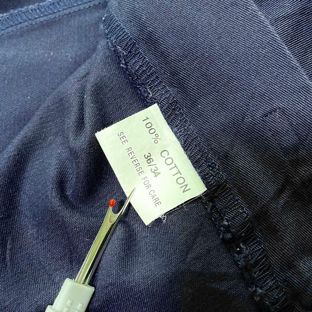 90-00s POLO ラルフローレン ポロチノ タック入り 36 ネイビー