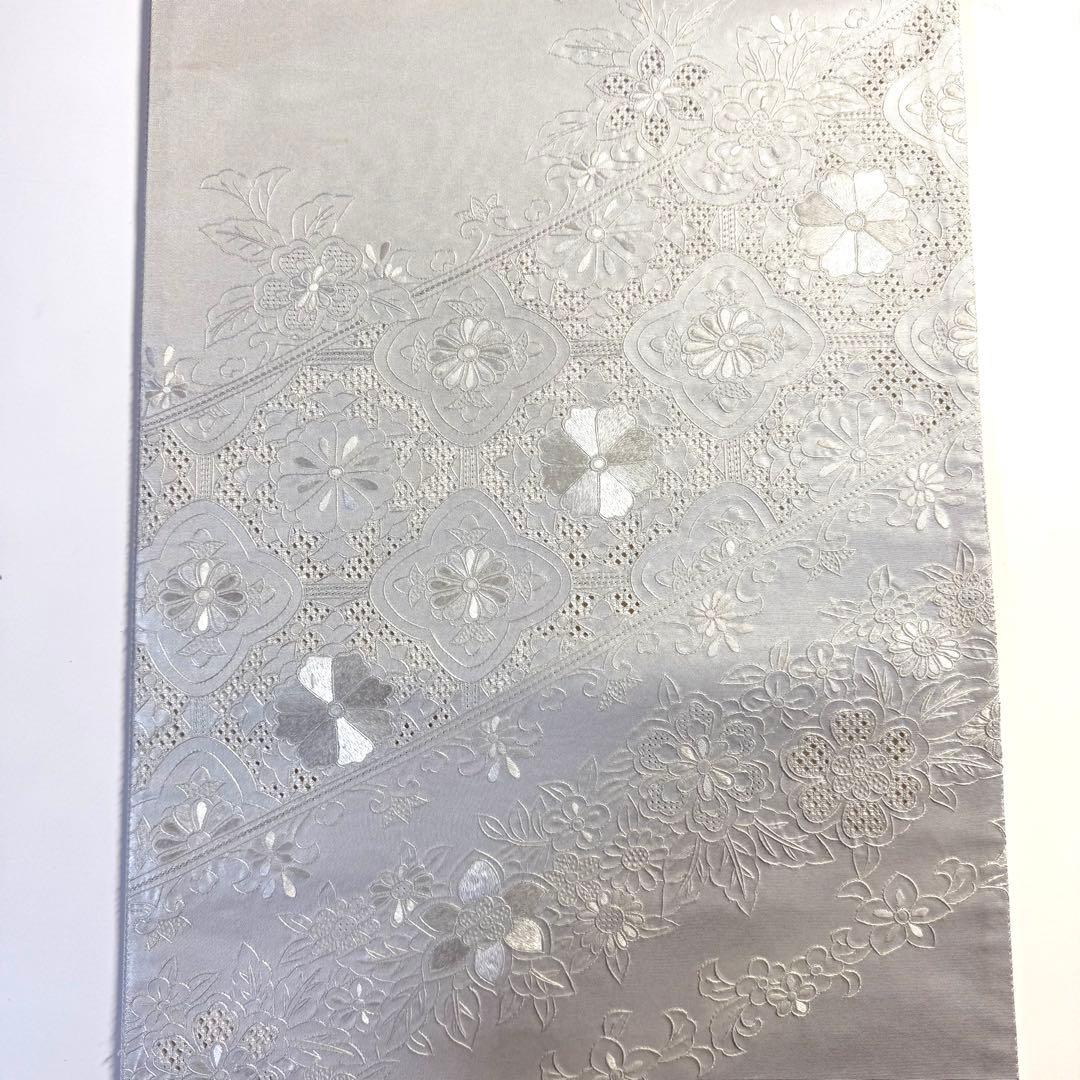 5k2795 袋帯　絹　中国三大刺繍　蘇州　汕頭　相良　刺繍　正倉院文様　華文