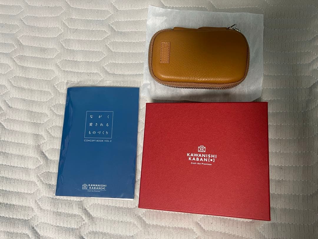 つ*る様 カワニシカバン　新品キーケースkees キャメル 小銭入れのオマケ付！