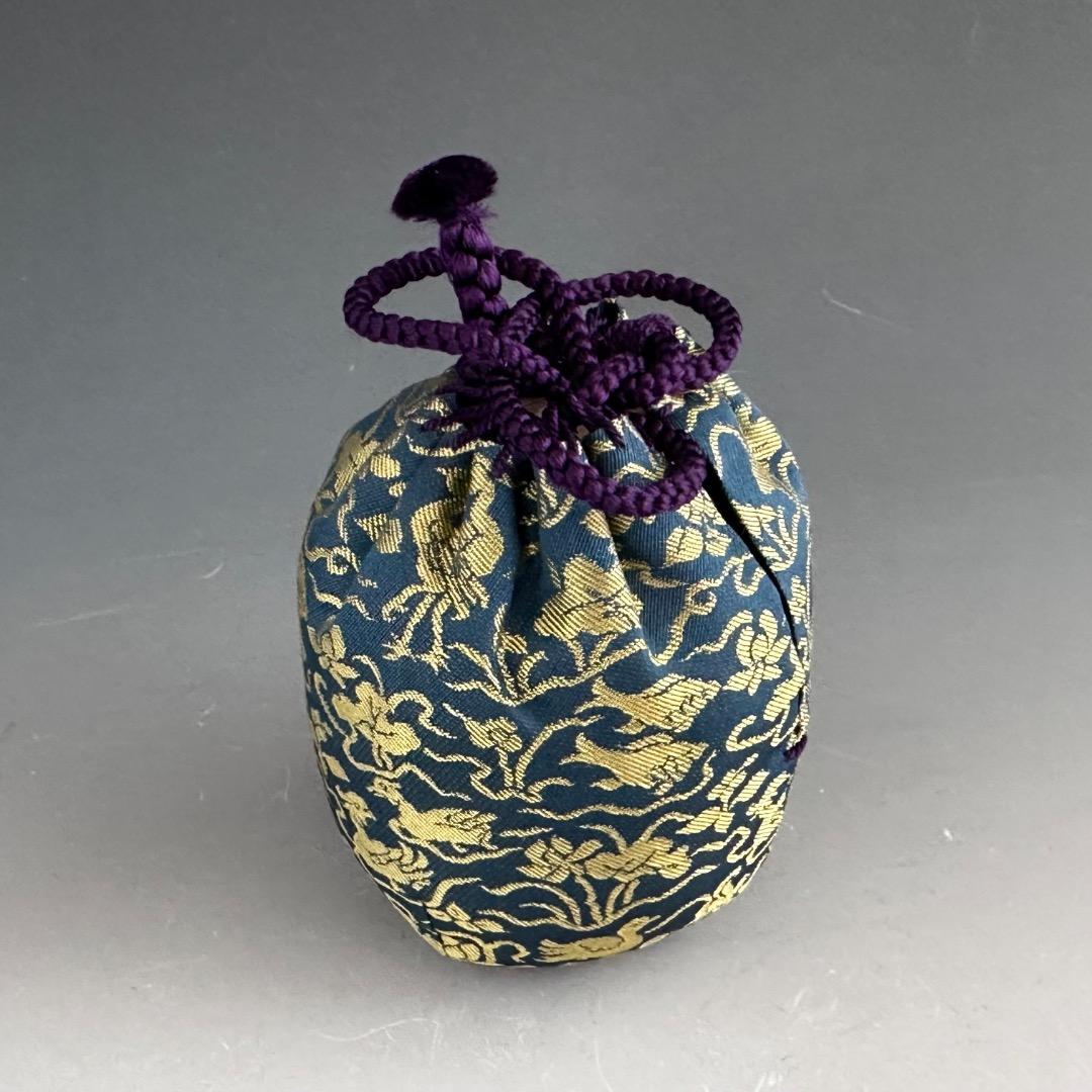 茶道具　備前焼　茶入　小西陶古　共箱　仕服付　濃茶器　茶会　茶事　陶芸