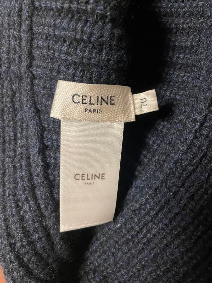 CELINE ネイビー ニットバケットハット