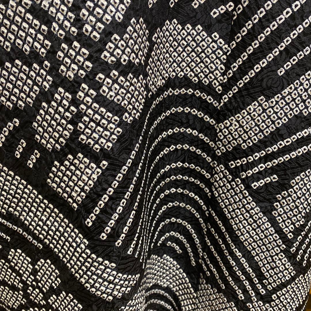 総絞り　着物振り袖リメイク正絹　チュニック　パンツ　ワンピース未使用　3点セット