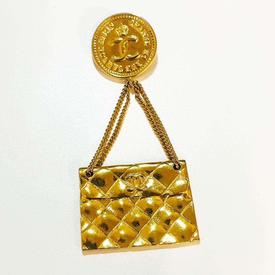 CHANEL ゴールド マトラッセ& ココマーク　ブローチ