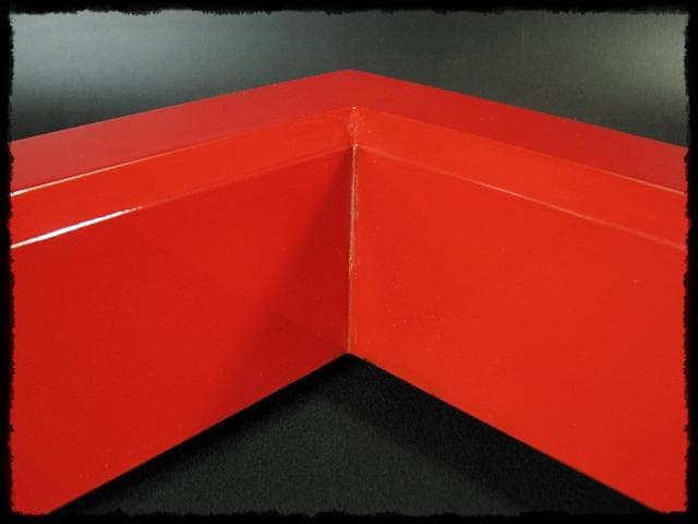 茶平 一斎 輪島名工 朱塗 炉縁 千家 炉壇 茶道具 共箱 e226