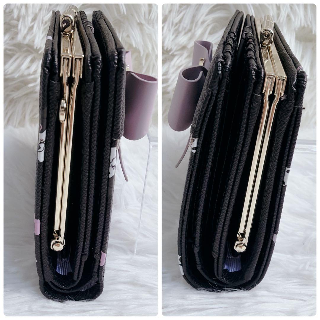 完売 &chouette サンリオ クロミ リボン付き 二つ折り 財布