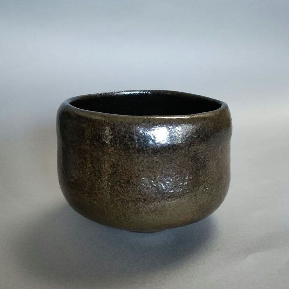 池田退輔　本間焼　黒楽茶碗