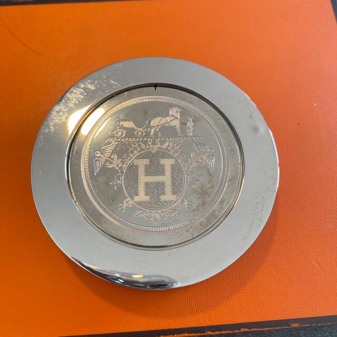 HERMES 置き時計 シルバー ゴールド