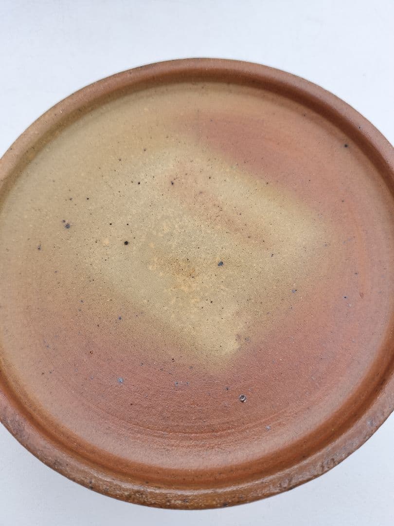 c097 水指 西ドイツ ファットラバ陶器 Birog 替蓋付 茶道具 古物