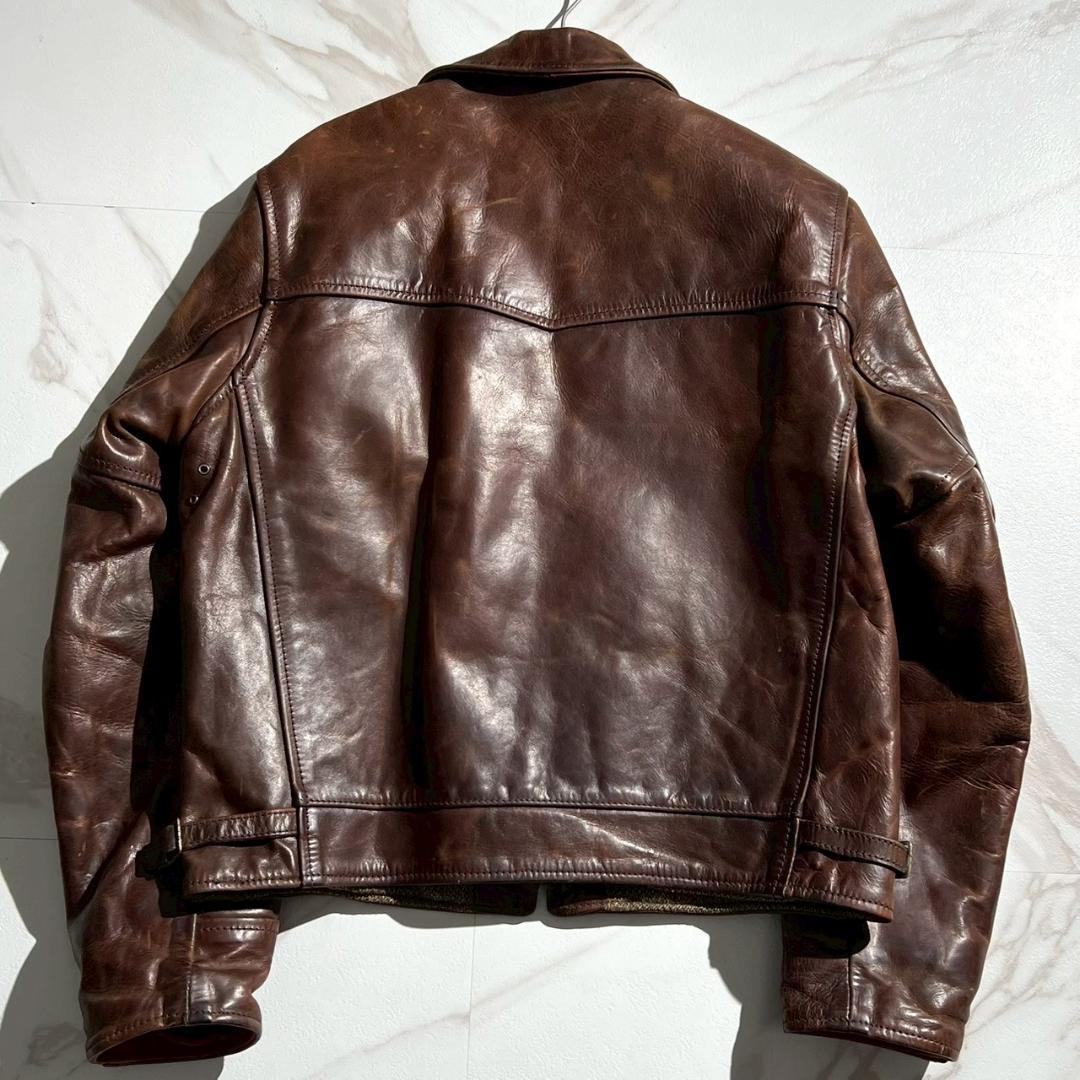 希少80s　エアロレザー　ハイウェイマン　馬革　ホースハイド　FQHH　茶色