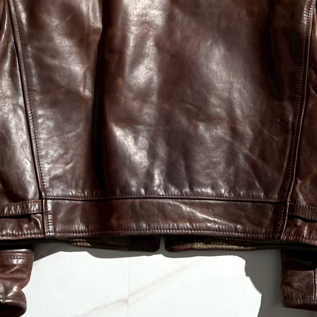希少80s　エアロレザー　ハイウェイマン　馬革　ホースハイド　FQHH　茶色
