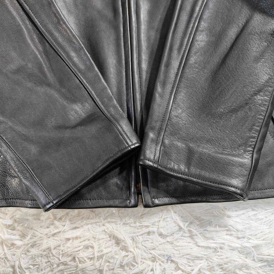 希少USA　80s エルエルビーン　レザージャケット　ブルゾン　山羊革　黒　M