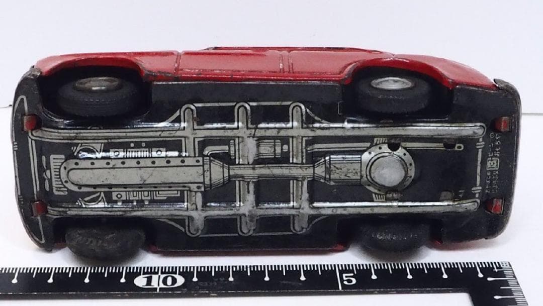 萬代屋【ダットサン セダン1000赤】ブリキtin toy car自動車【箱無】