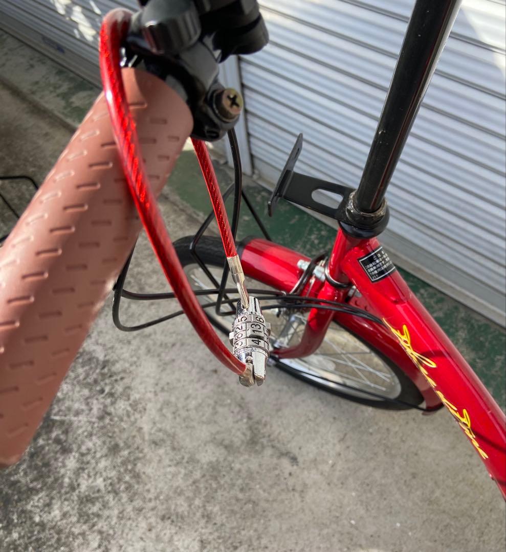 11RT1 折りたたみ自転車 レッド 20インチ 6段変速