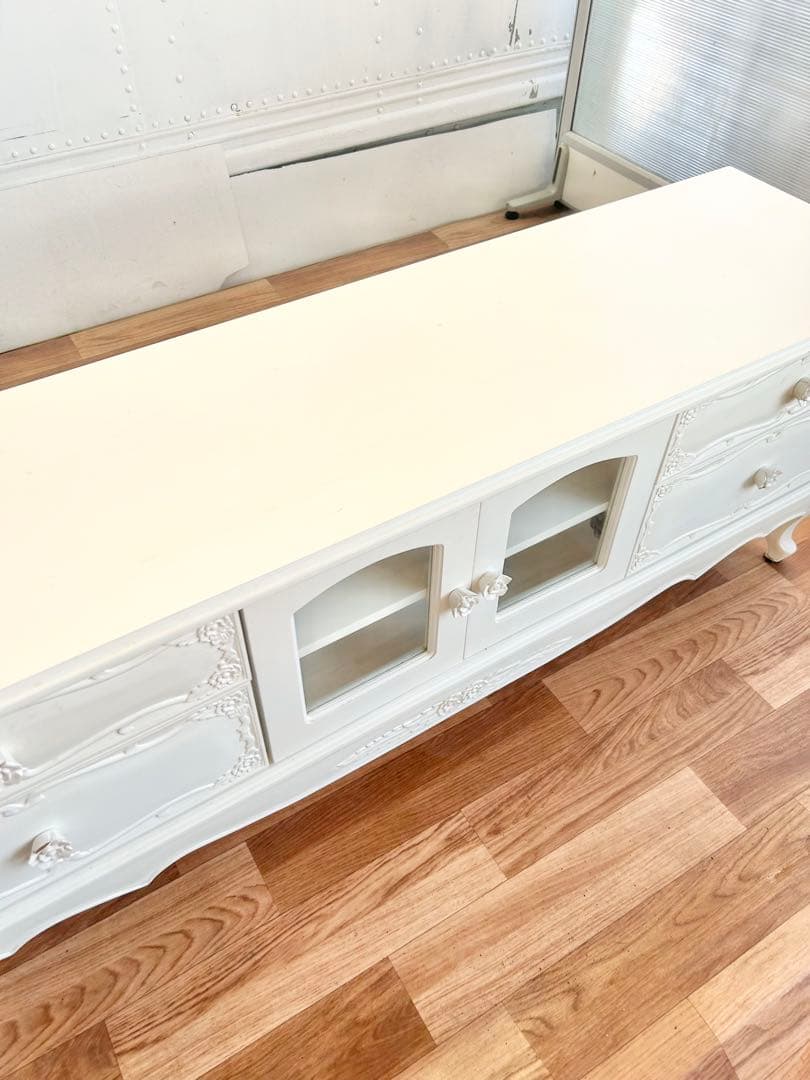 664 プリンセスローズ様ホワイト 白　猫脚 150 イタリア　リビング　a