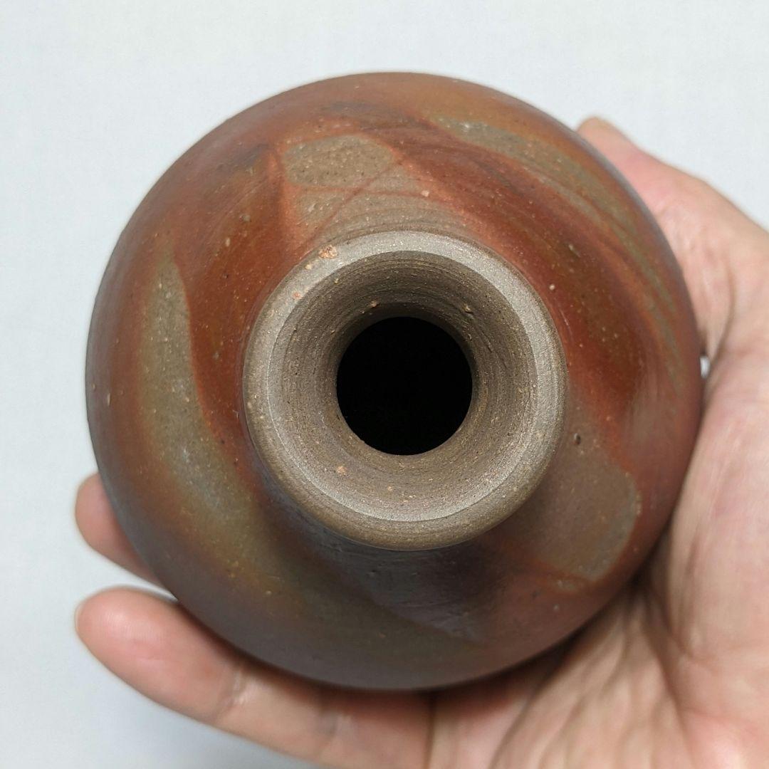 岡山県重要無形文化財 吉本正 備前焼 緋襷徳利 共箱 酒器 とっくり 食器 在銘