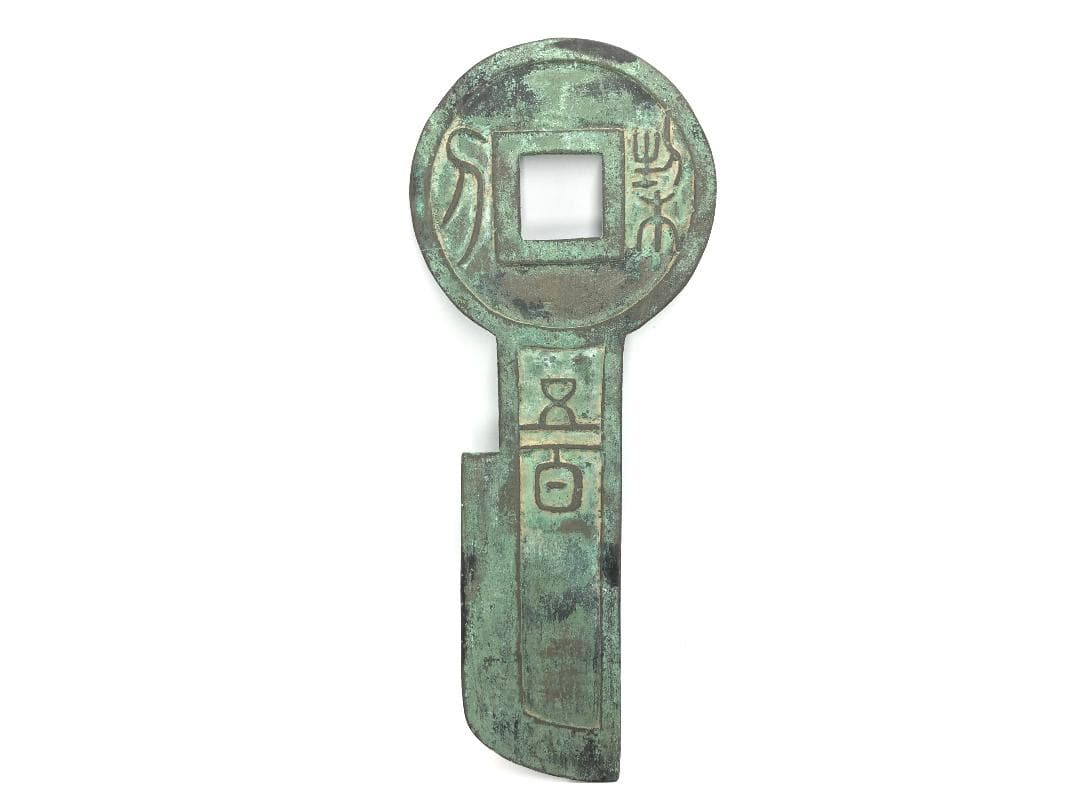 【 栔刀五百青銅象嵌 】　37ｃｍ　骨董古玩