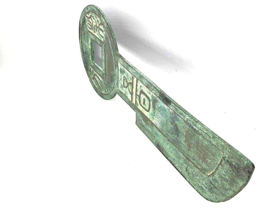 【 栔刀五百青銅象嵌 】　37ｃｍ　骨董古玩