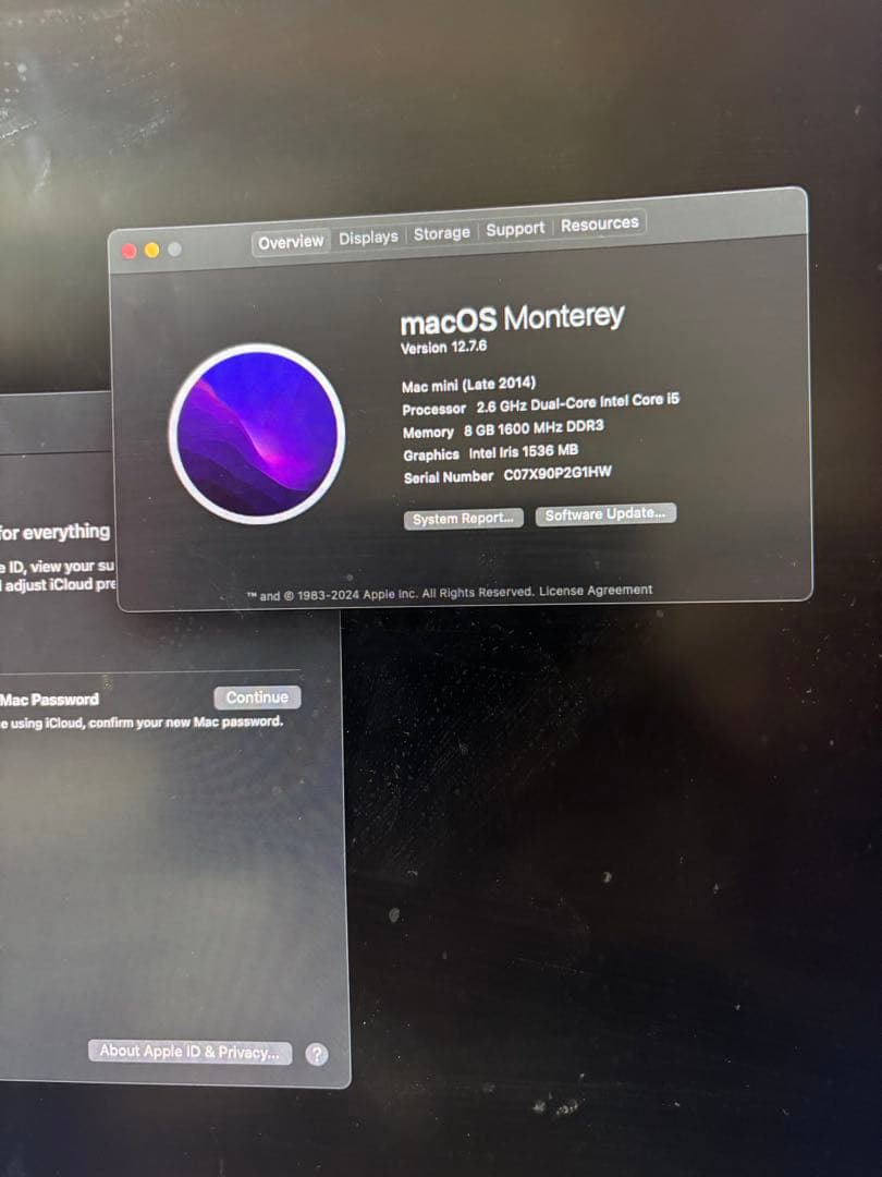 Mac mini late 2014、core i5、8GB、1TBストレージ