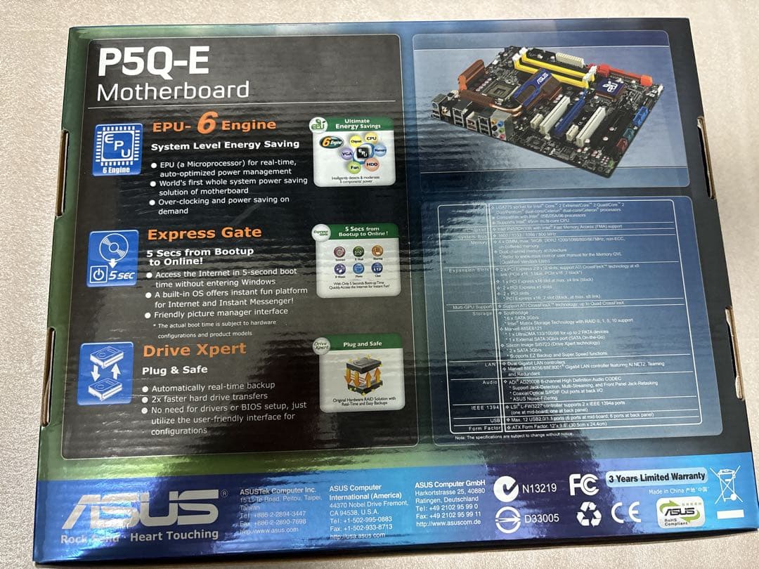 新品！ASUS P5Q-E マザーボード