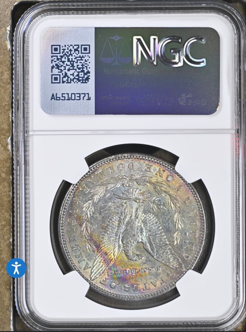 【本物保証】NGC鑑定済　アメリカ　モルガンダラー銀貨　1886年銘　SV900