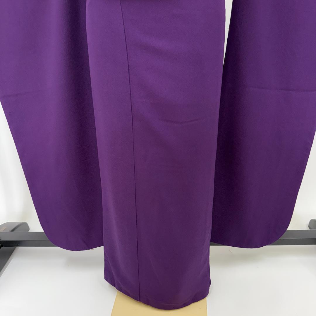 振袖フルセット 紫 無地 成人式 草履バック付 裄67cm S-198