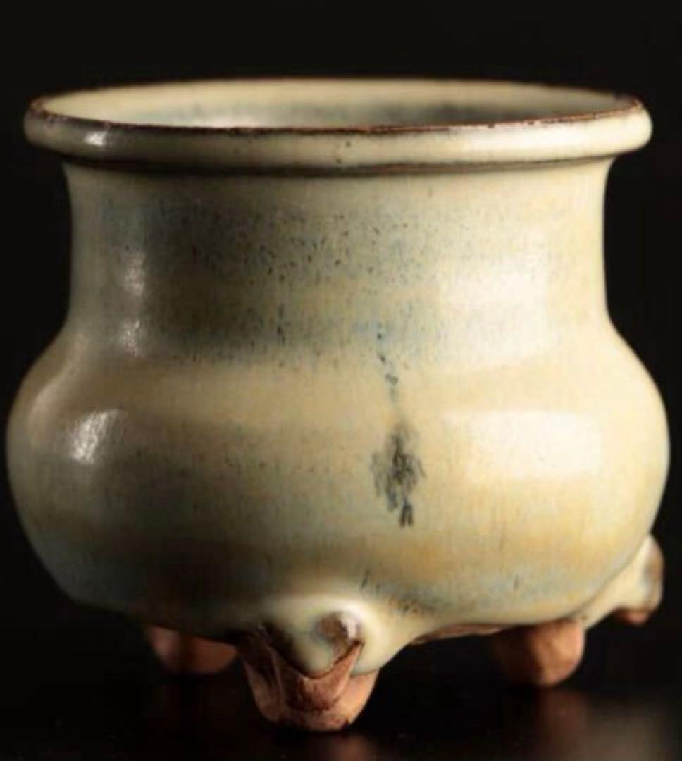 元時代　月白釉　鈞窯　香炉　中国　古美術　貴重