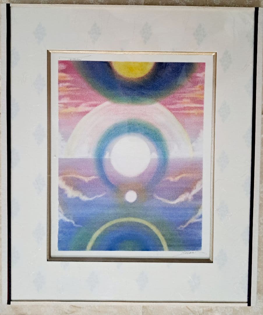 パステル画　あけぼの