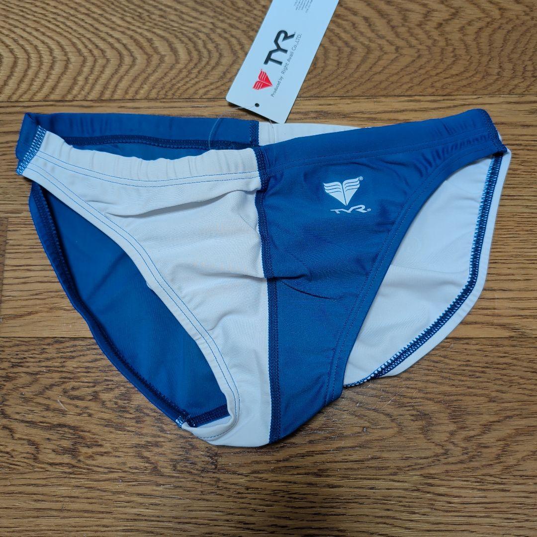 TYR 競泳水着 GUARD ロゴ入り 青/白