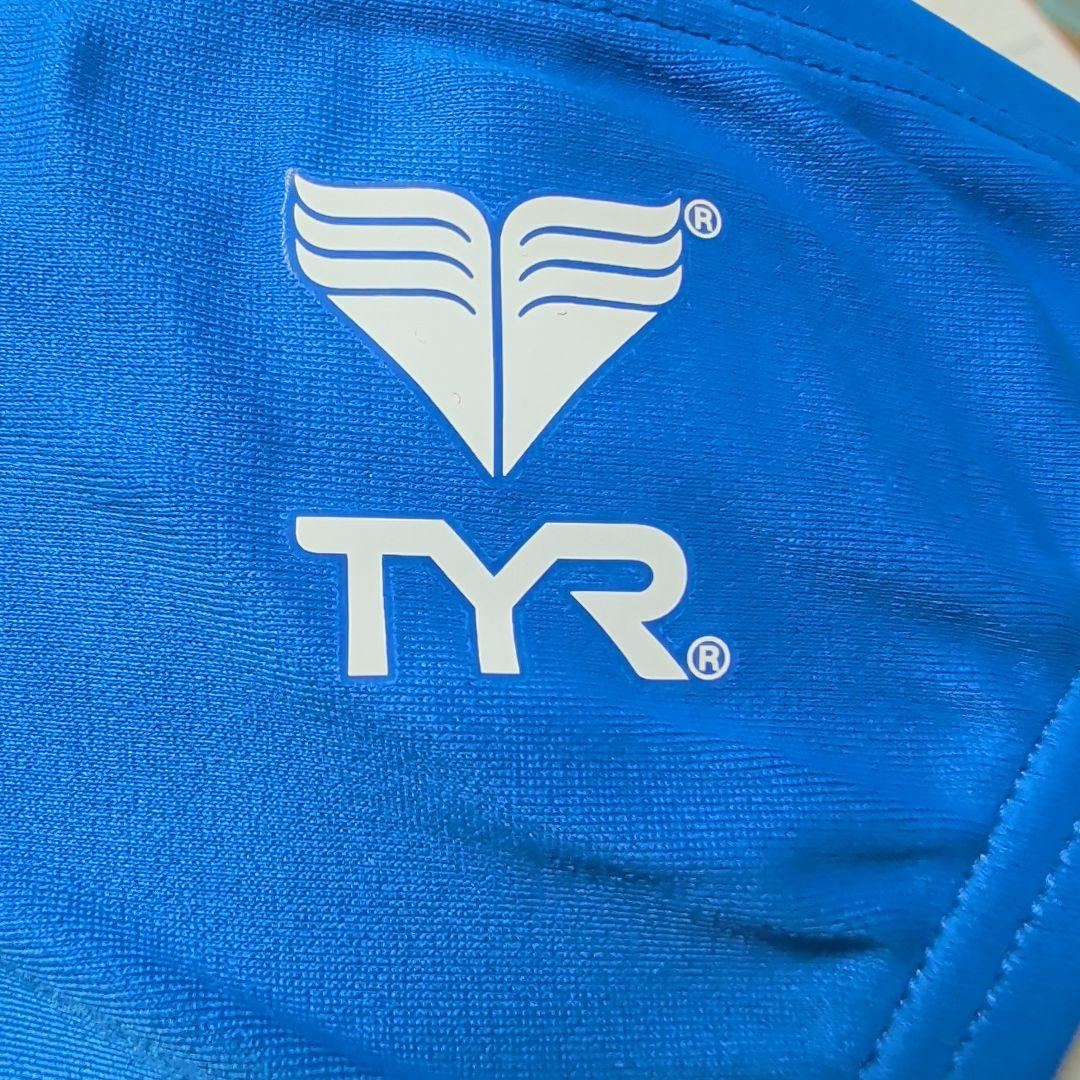 TYR 競泳水着 GUARD ロゴ入り 青/白