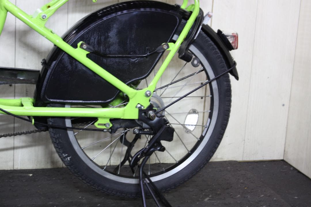 電動アシスト自転車 グリーン 2バスケット付き