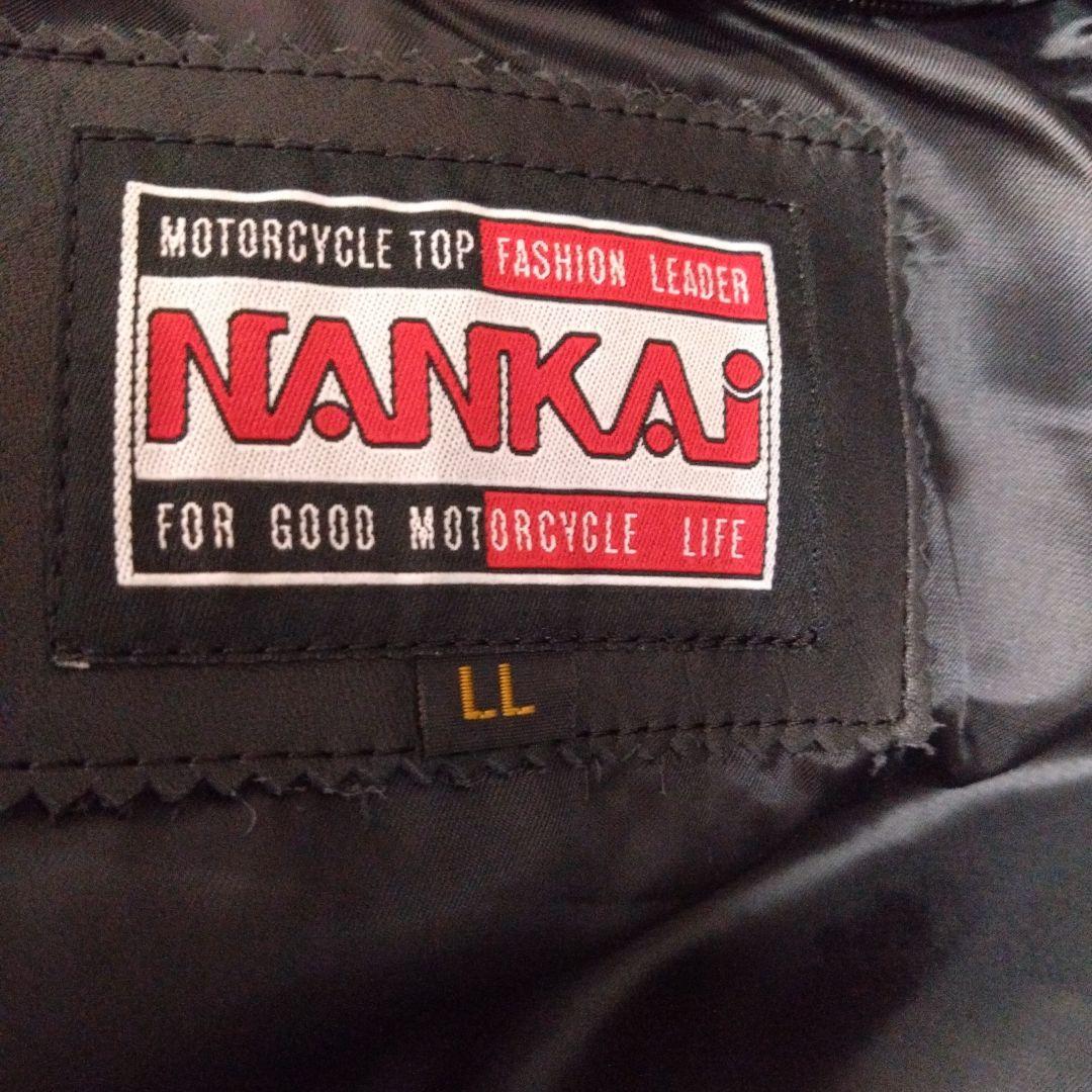NANKAI ブラック レザー シングルライダース LL