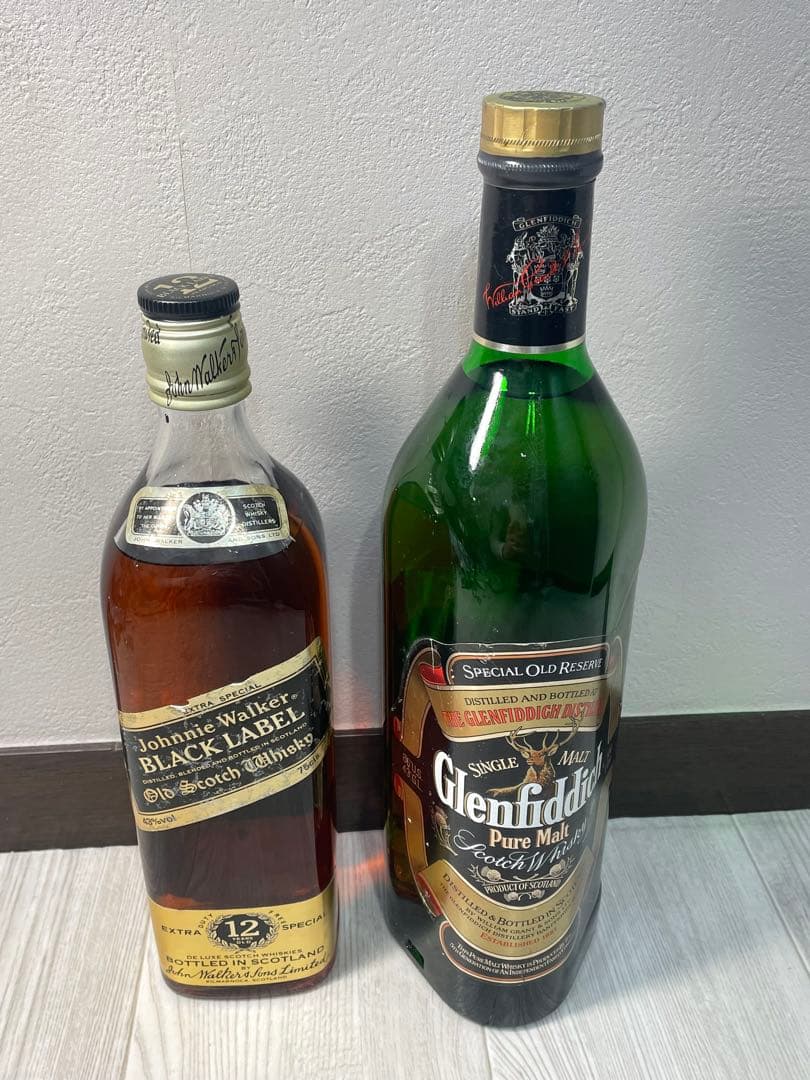 ジョニーウォーカー ブラックラベル 12年 & グレンフィディック 750ml