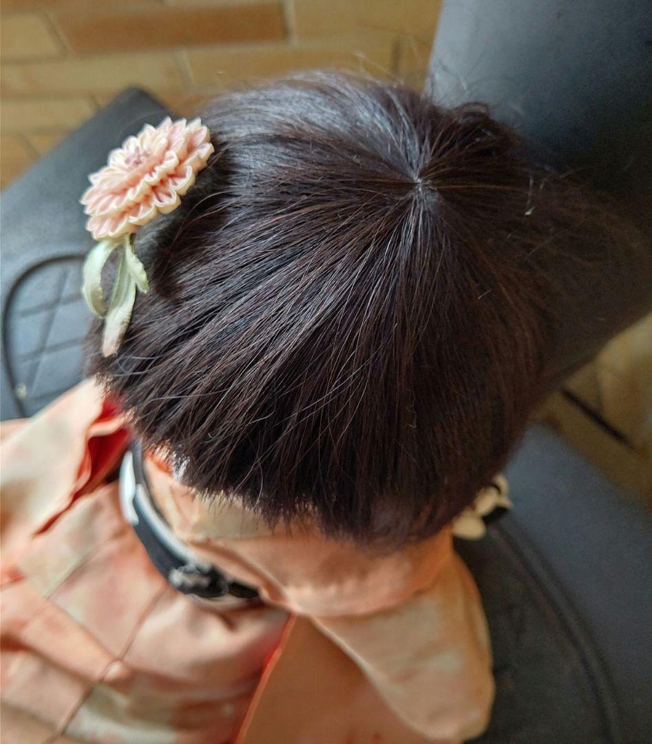 最終価格 大正期 修復済み 市松人形 在銘 約52㎝ 髪貼り替え 人毛 光龍斎系