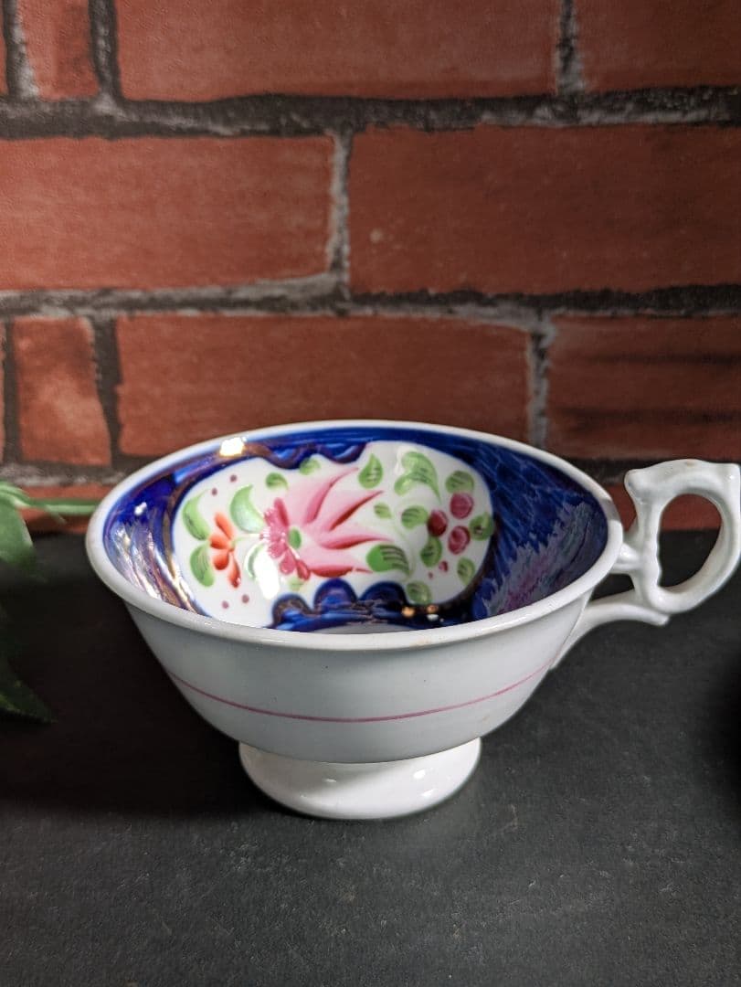 イギリス アンティーク ハンドペイント カップ＆ソーサー