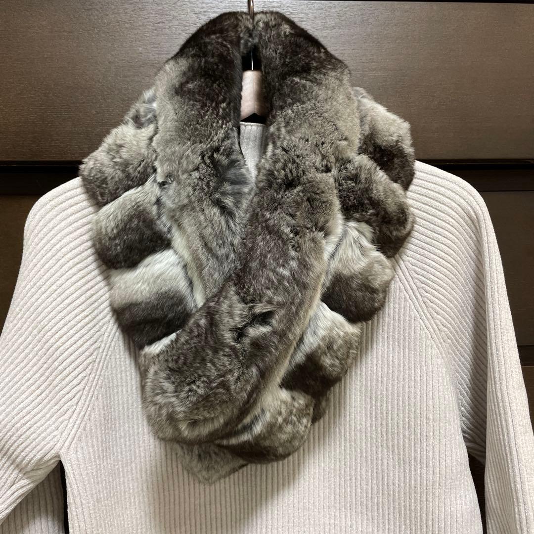 最高級チンチラマフラーボリュームデザイン