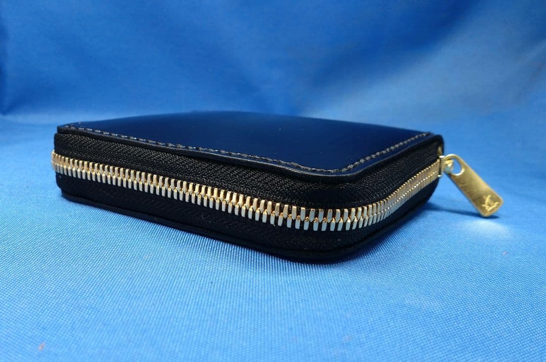 レザークラフト コードバン★HG コンパクトファスナー二つ折り財布【写真現品】