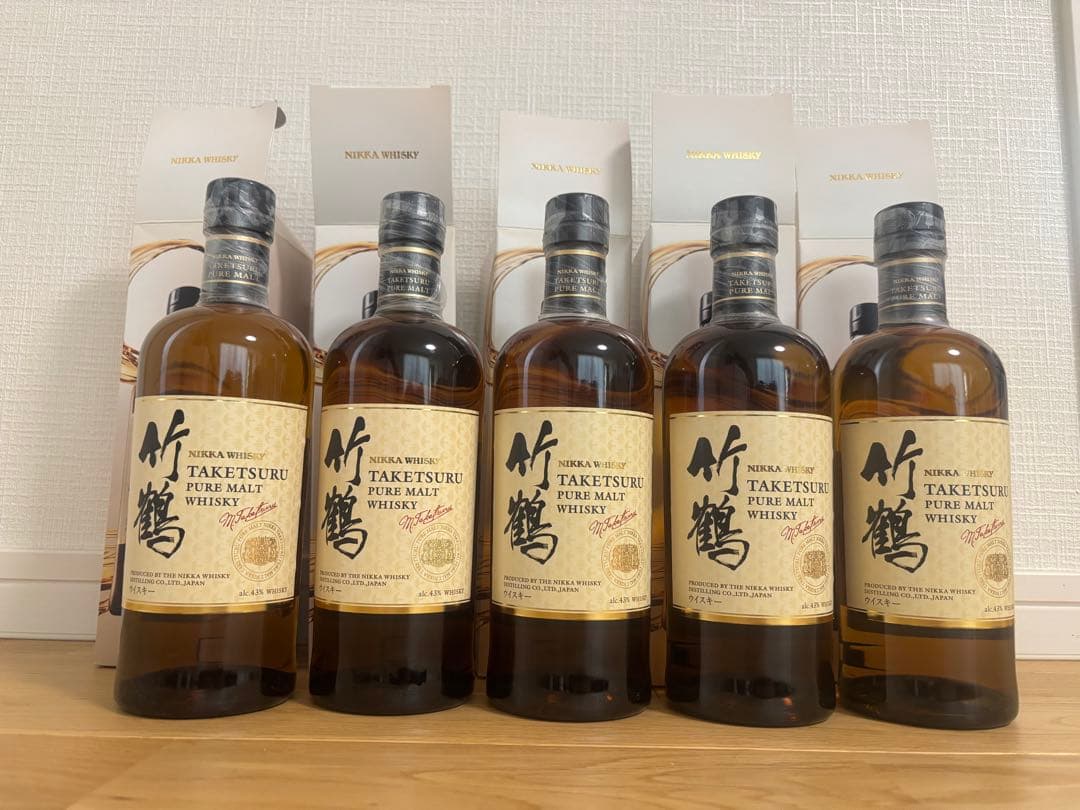【売切】竹鶴ウイスキー 700ml 5本セット　全てカートン付き