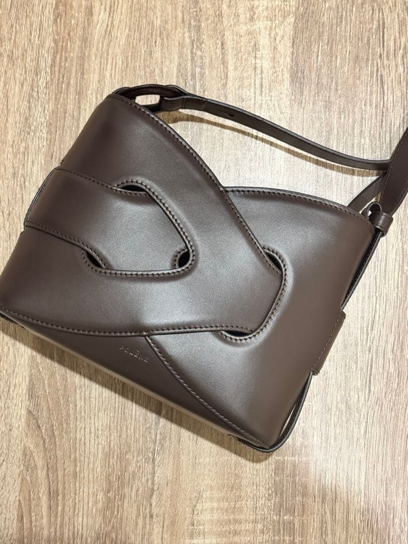 POLÈNE nodde ポレーヌ ブラウンショルダーバッグ 保存袋付き