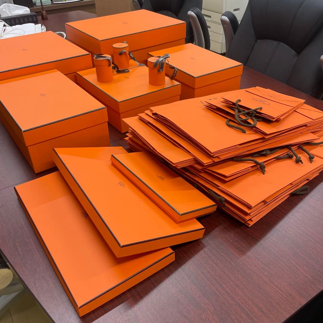 HERMES　エルメス　空箱　バーキン30一個，ガーデンパーティー30一個他多数