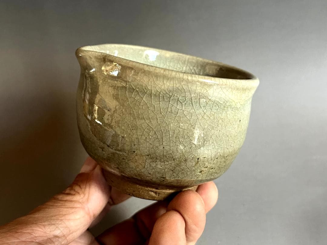 片口■古唐津 江戸期 酒器 古唐津超名品 ぐい飲み 時代物 骨董品 希少■