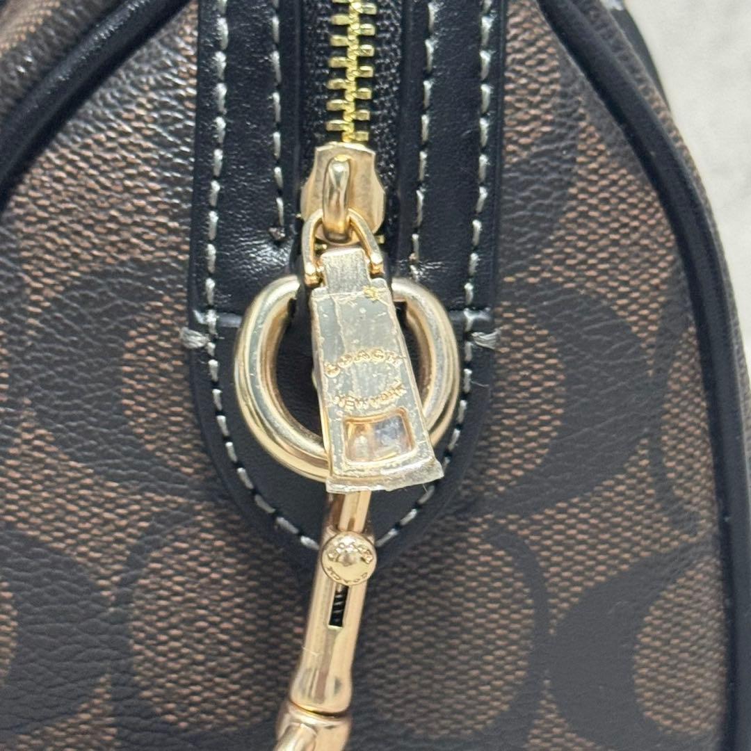 新品未使用✨️コーチ 2way ミニボストンバッグ ショルダー PVC レザー 黒