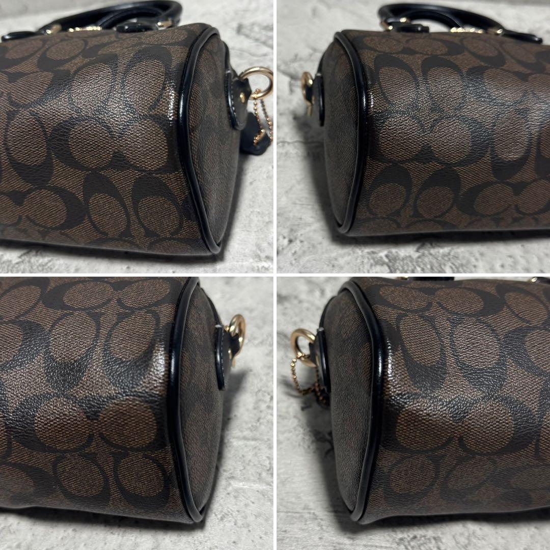 新品未使用✨️コーチ 2way ミニボストンバッグ ショルダー PVC レザー 黒