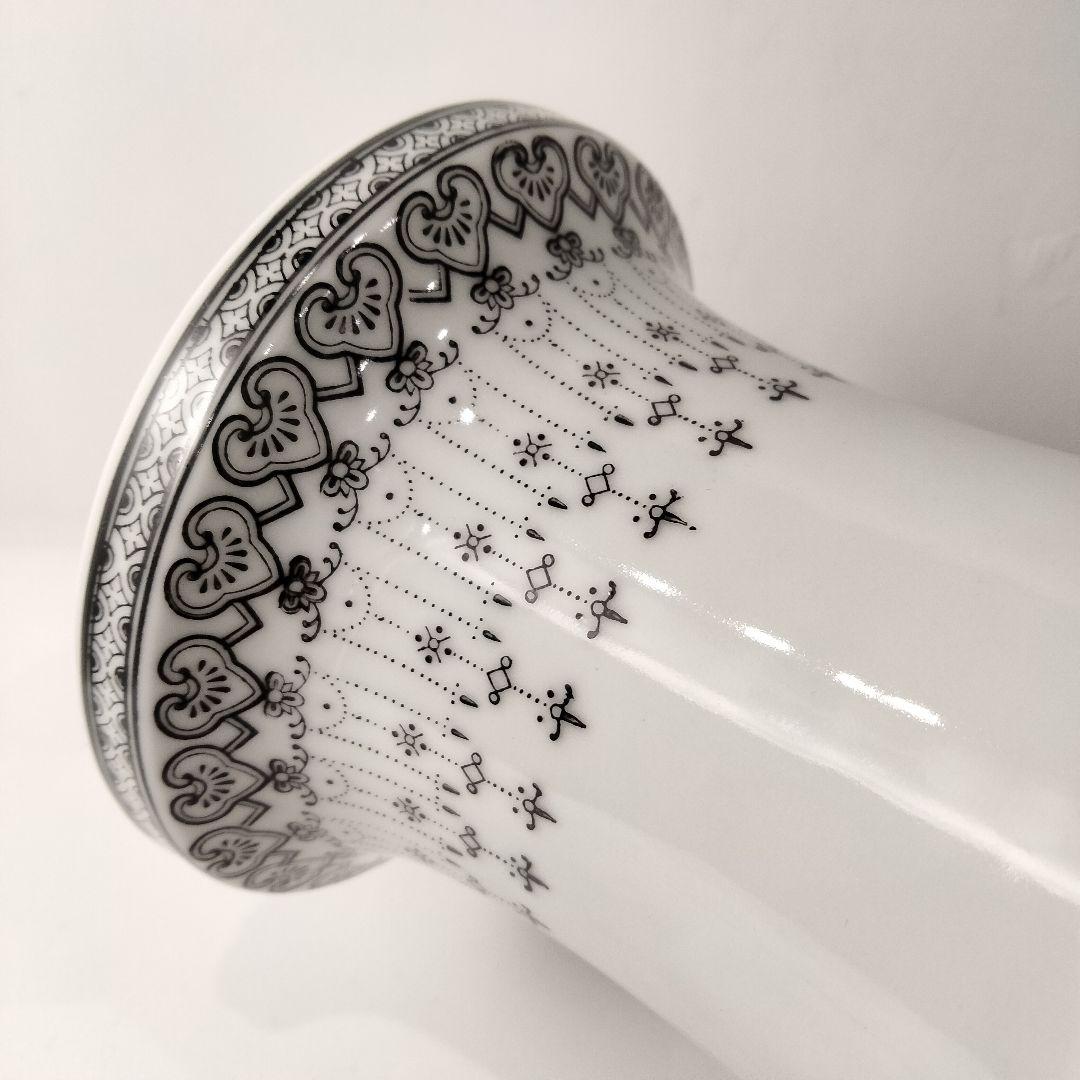 Ｘ102　時代品　景徳鎮花瓶　漢詩　花鳥図　BB