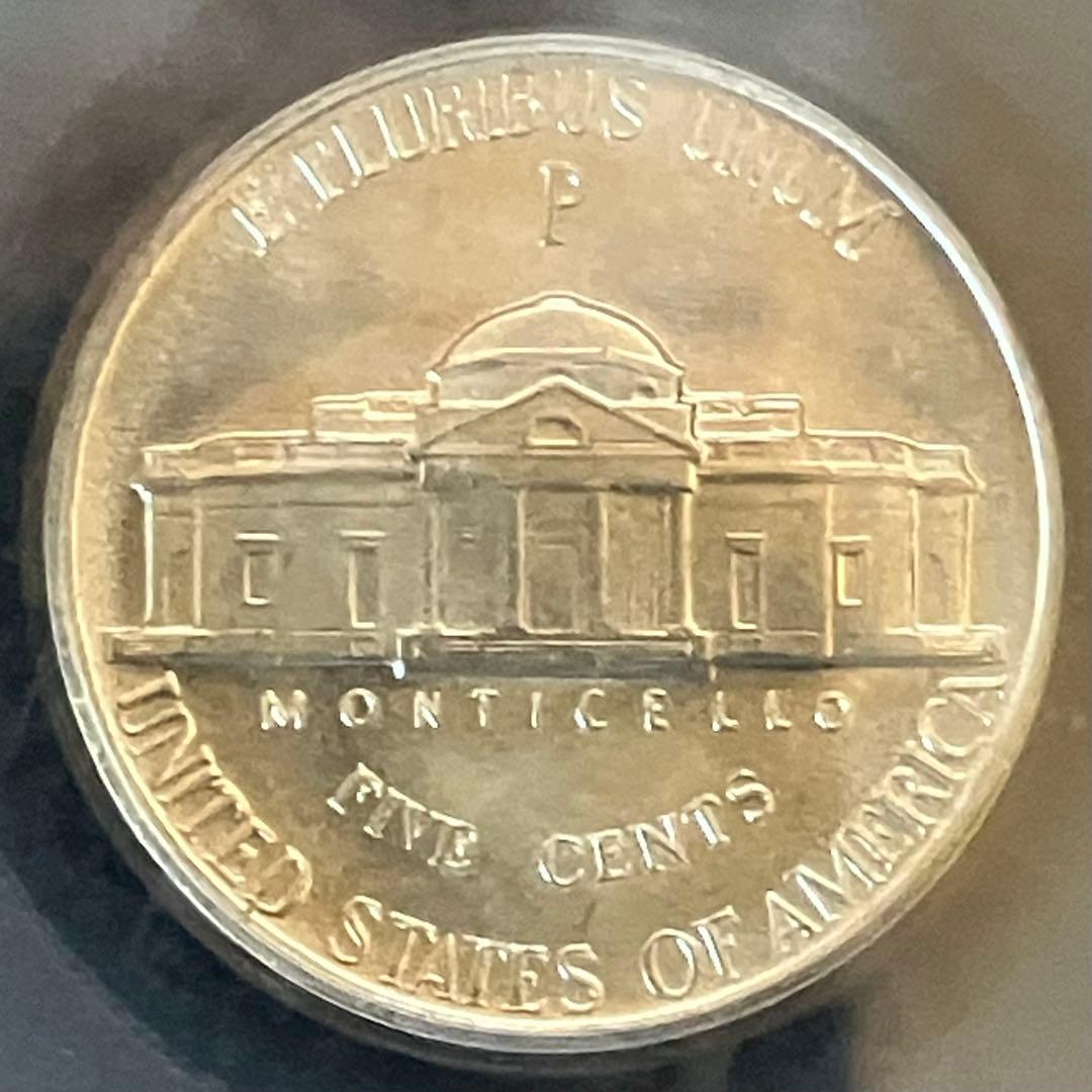 アメリカ 1943P ジェファーソン Five Cents ニッケル シルバー貨