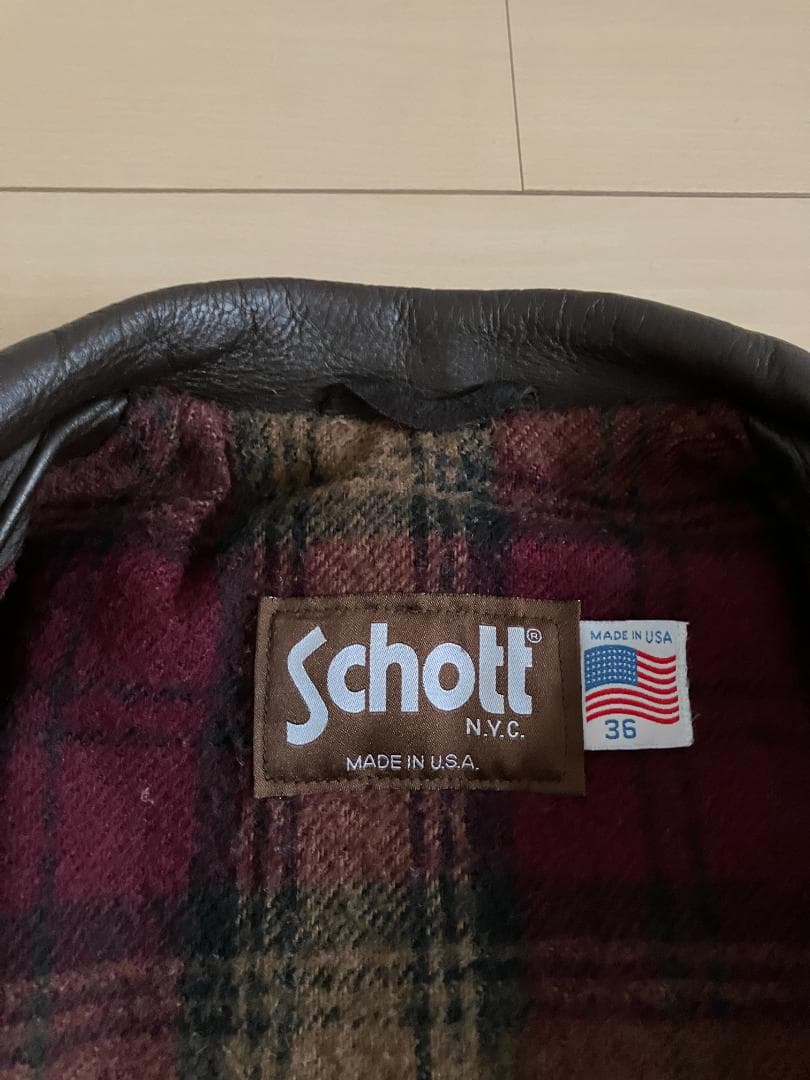 Schott ショット 681レザートラッカージャケット ブラウン
