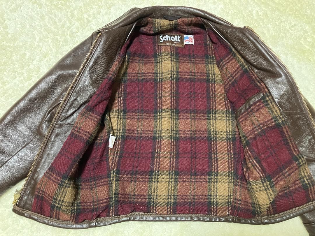 Schott ショット 681レザートラッカージャケット ブラウン